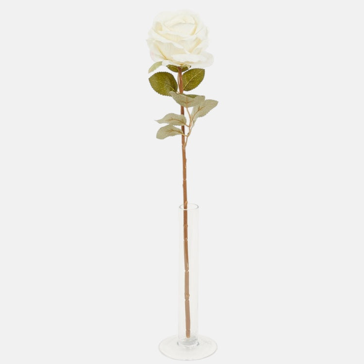 Weiße Rose Kunstblume 50 cm