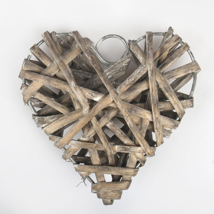 Paju sydän 10 cm Harmaa - Tekokukat.fi