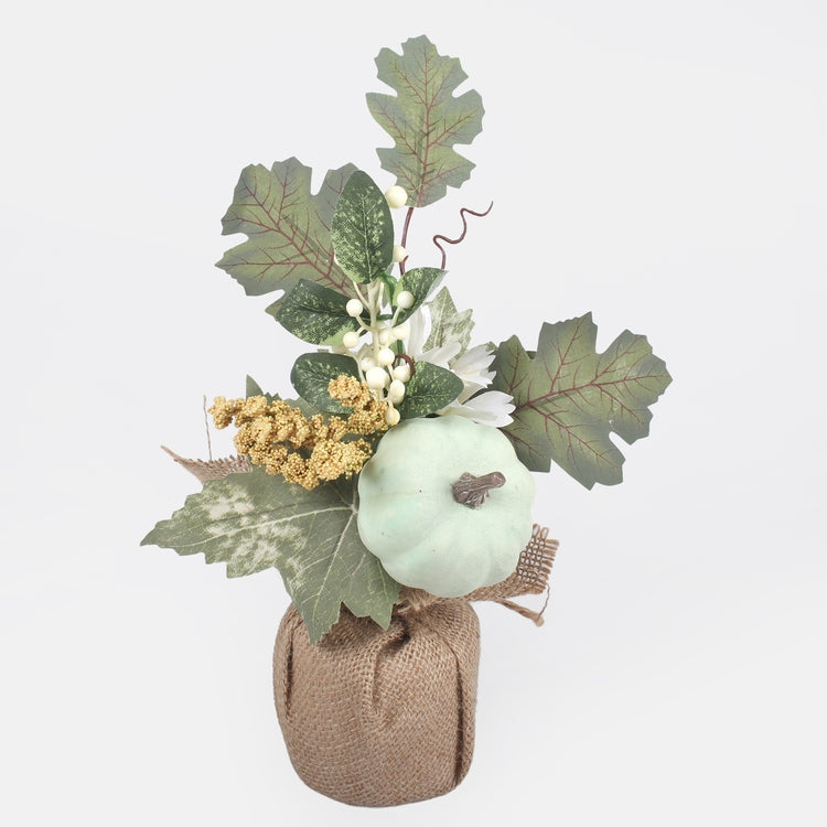 Syksyinen koostumus kurpitsalla Luutnantti Green - Tekokukat.fi