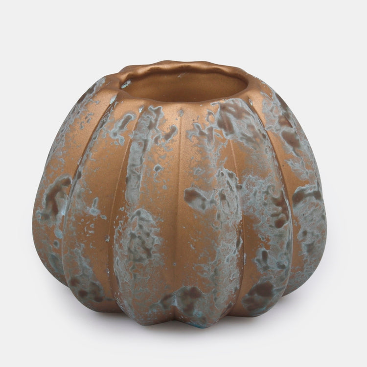 Patinoitu lasi kynttilänjalka Kulta - Tekokukat.fi