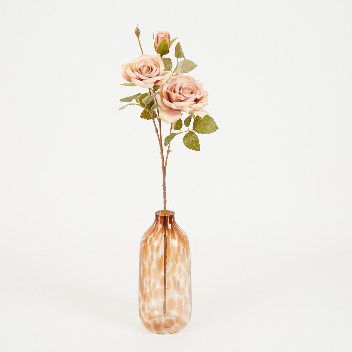 Syksyinen beige tekoruusun kukkavarsi, 62 cm