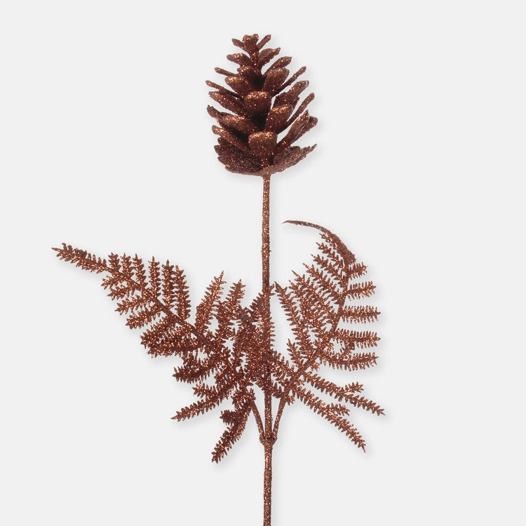 Kartio glitterillä Ruskea - Tekokukat.fi