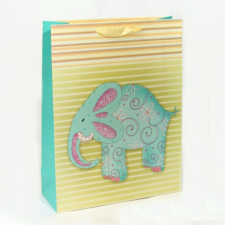 Koristeellinen laukku 31/41/11 cm Słoń - Tekokukat.fi