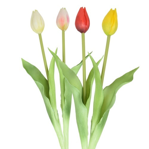 Gummiartiger künstlicher Tulpe zufällige Farbe 41 cm