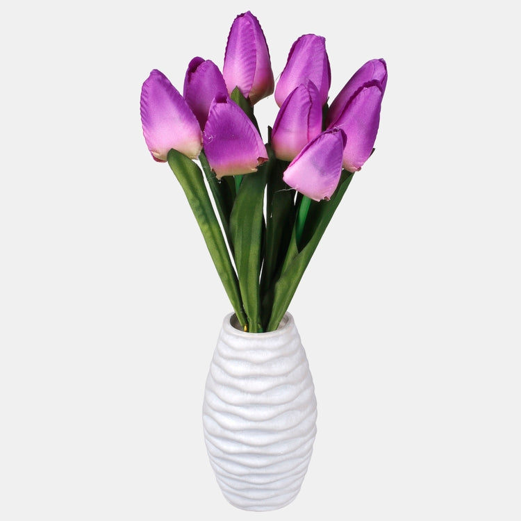 Tulppaanikimppu x 9 tekokukkakimppu violetti