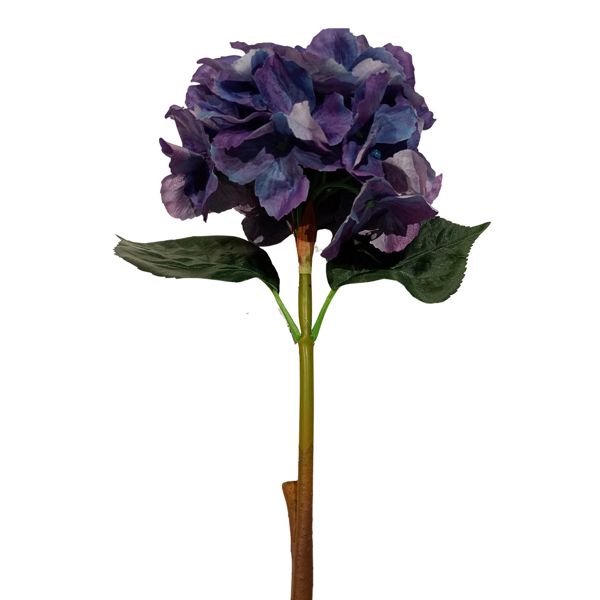 Tumma/tummansininen/sininen tekohortensian kukkavarsi, kumipinta, 60 cm