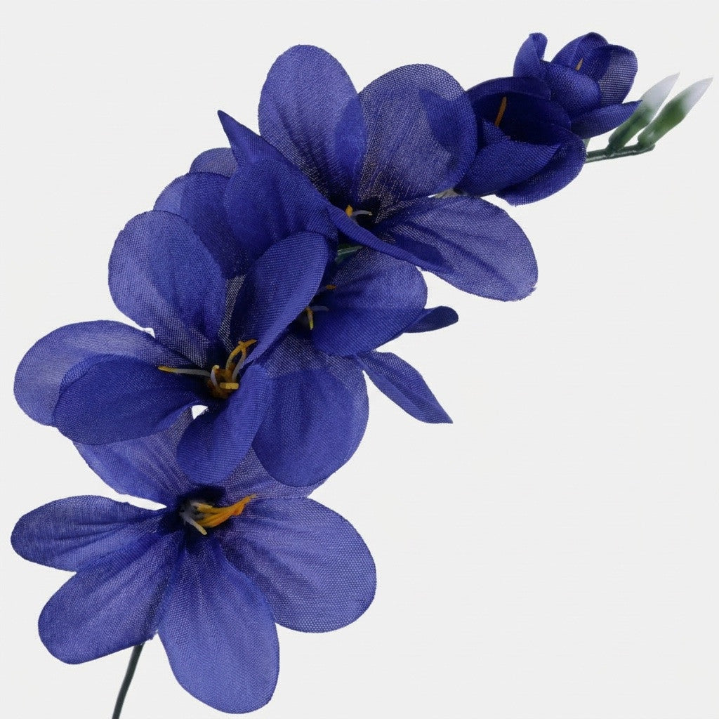 Tummansininen sininen tekokukkapää, 15 cm