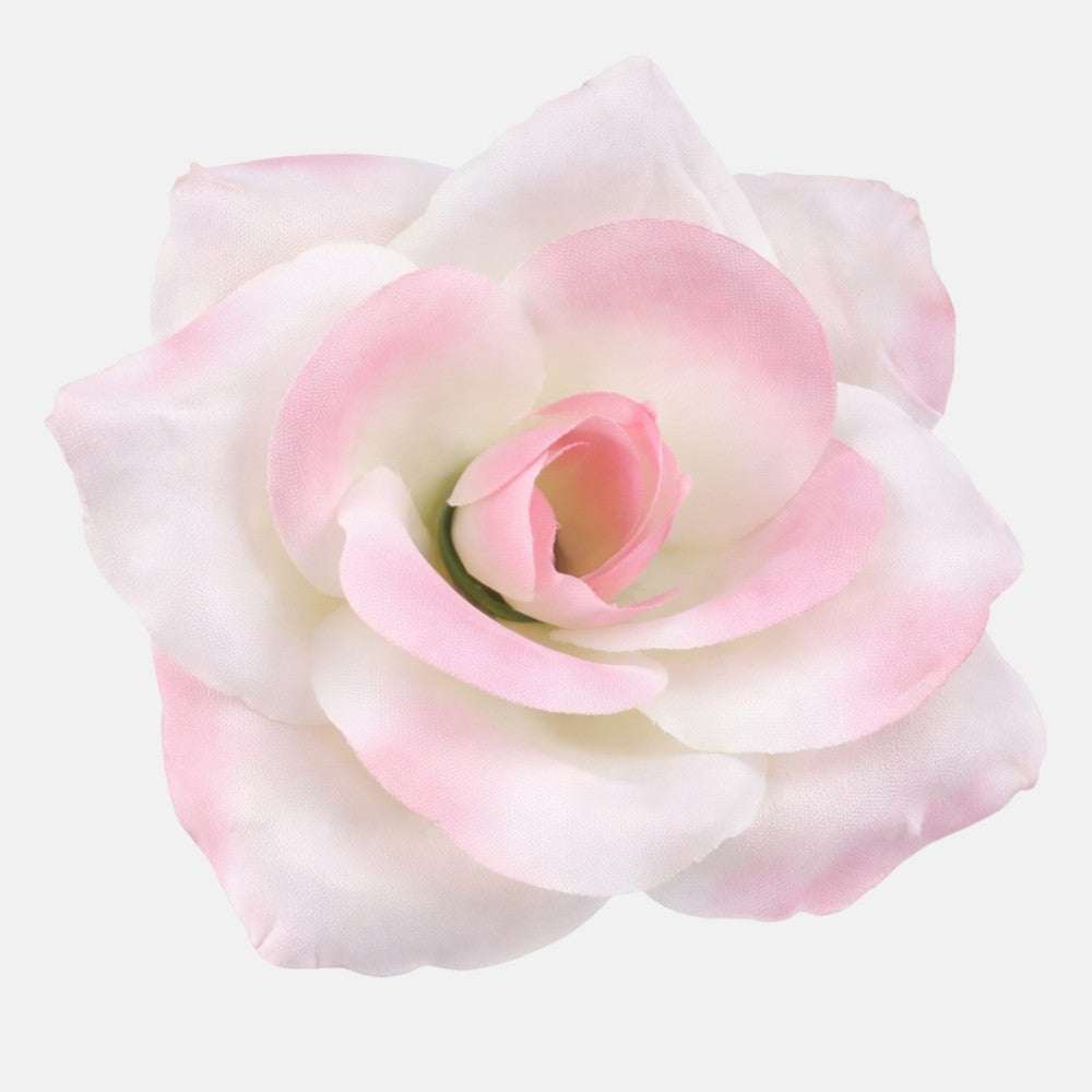 Vaalea/persikka/vaalea/vaaleanpunainen tekoruusun kukkapää, 5 cm