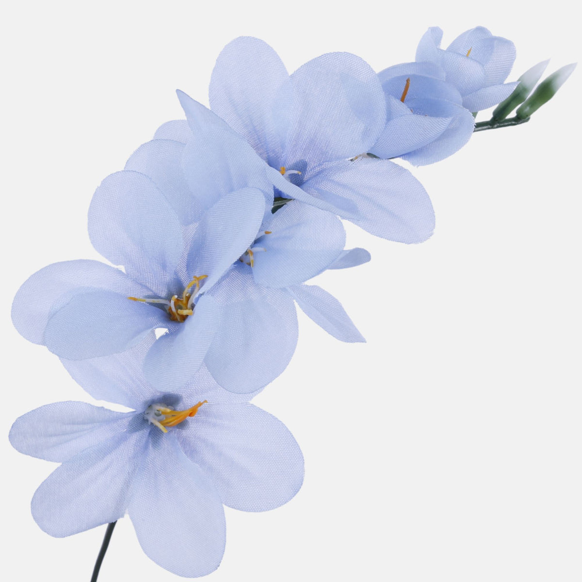 Vaalea sininen tekokukkapää, 15 cm