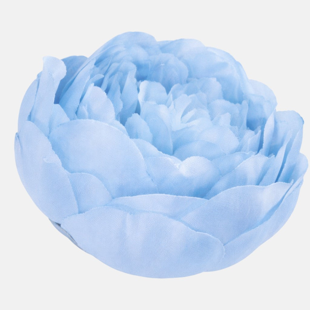 Vaalea sininen tekopionin kukkapää, 8 cm