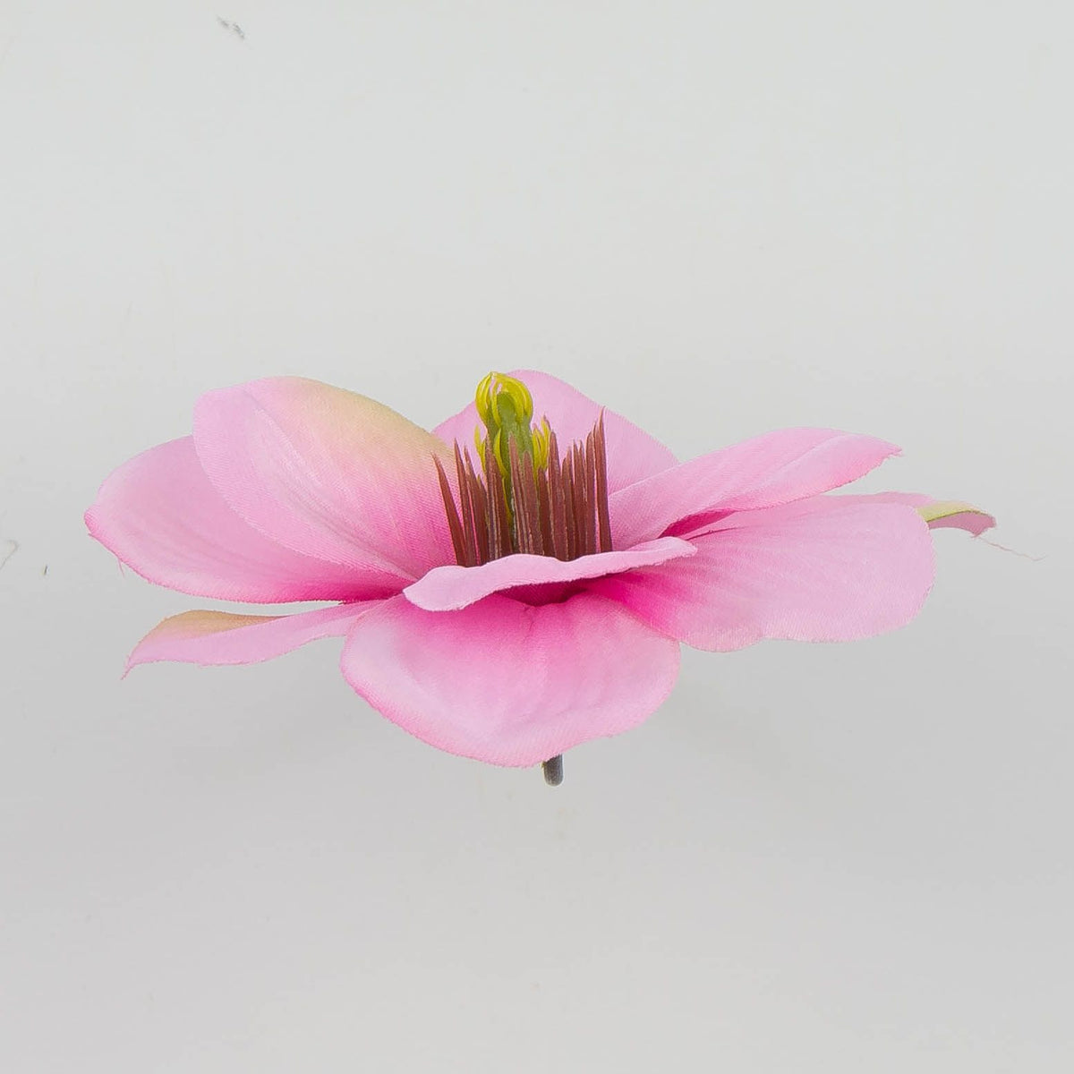 Vaaleanpunainen/vihreä magnolia – tekokukkapää, 4 cm, 24 kpl