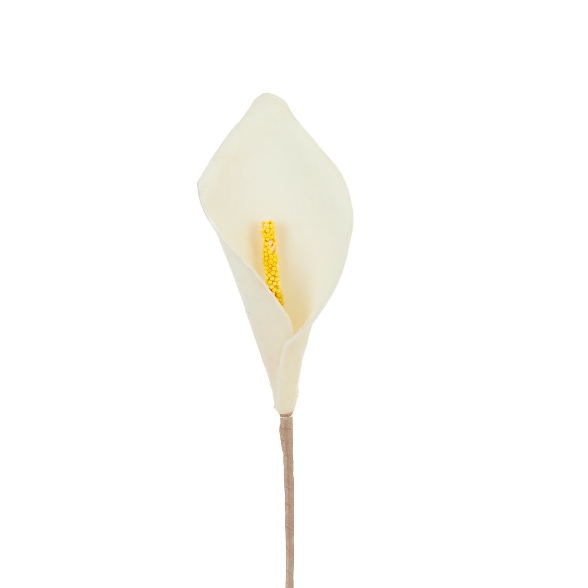 Valkoinen tekokallan kukkavarsi, vaahtomuovi, 50 cm