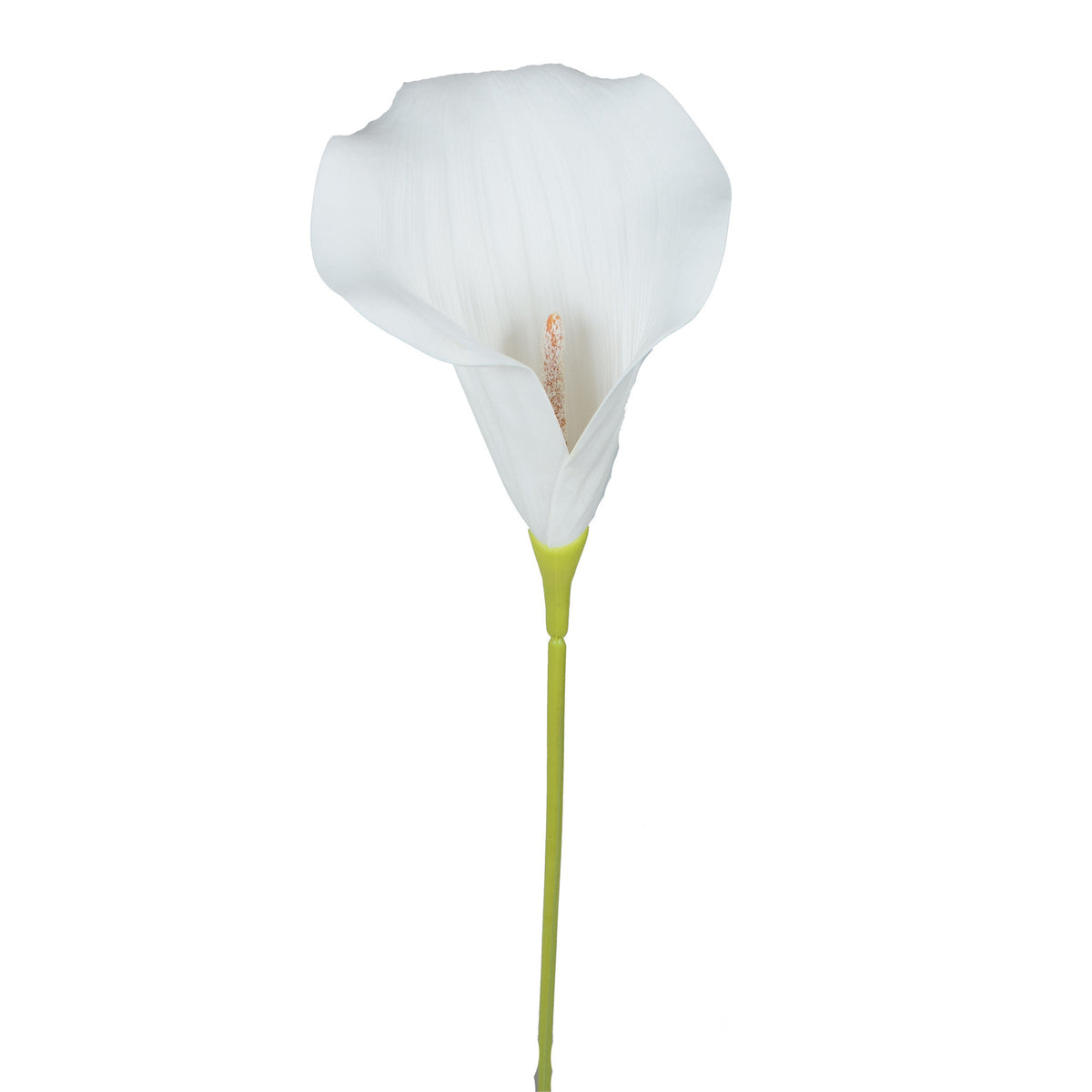Valkoinen tekokallan kukkavarsi, vaahtomuovi, 66 cm
