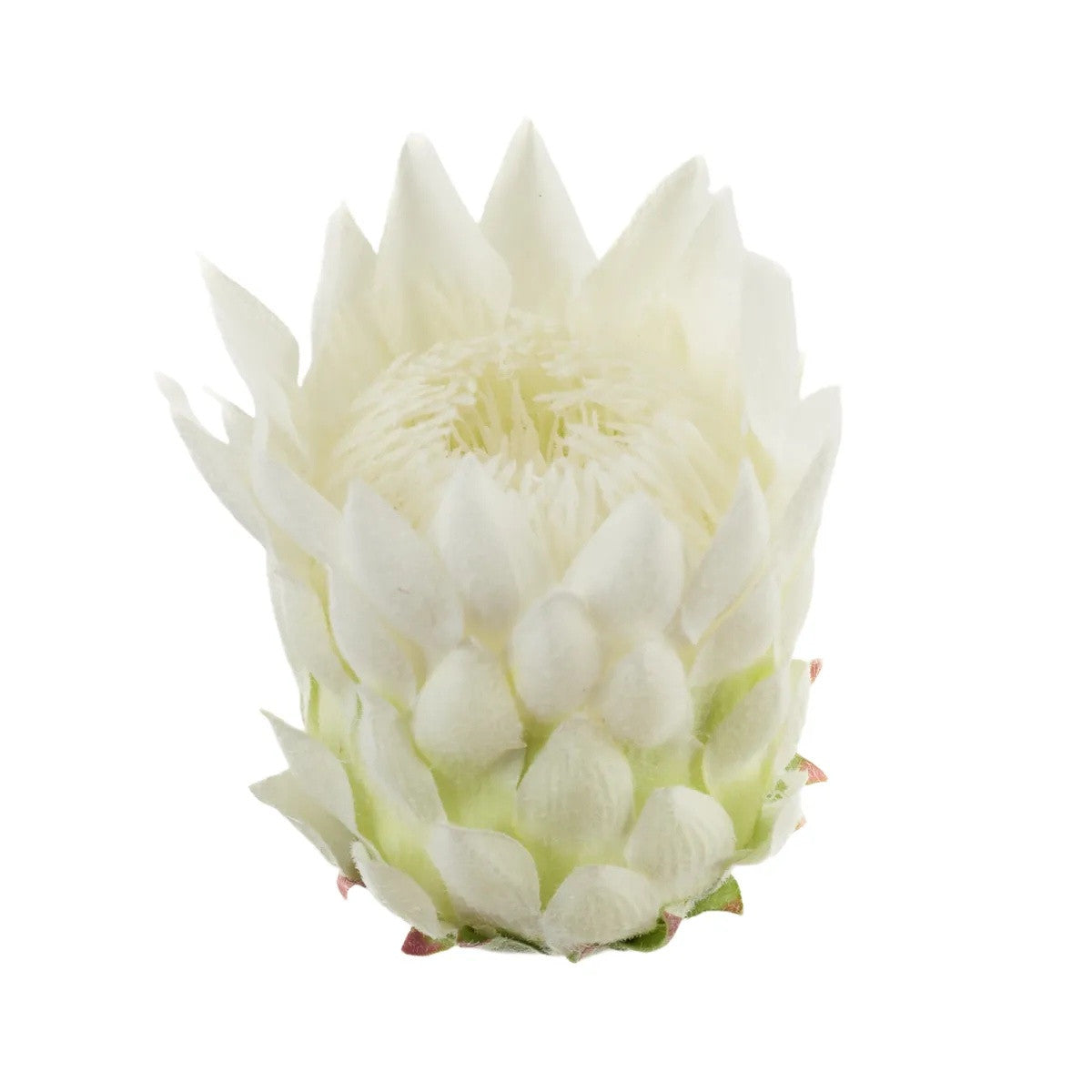 Valkoinen tekokukkapää, 12 cm