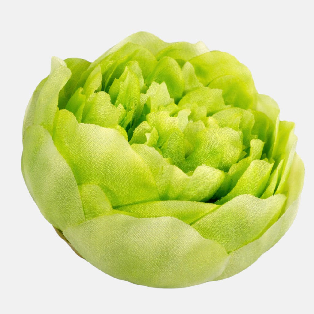 Vihreä tekopionin kukkapää, 8 cm