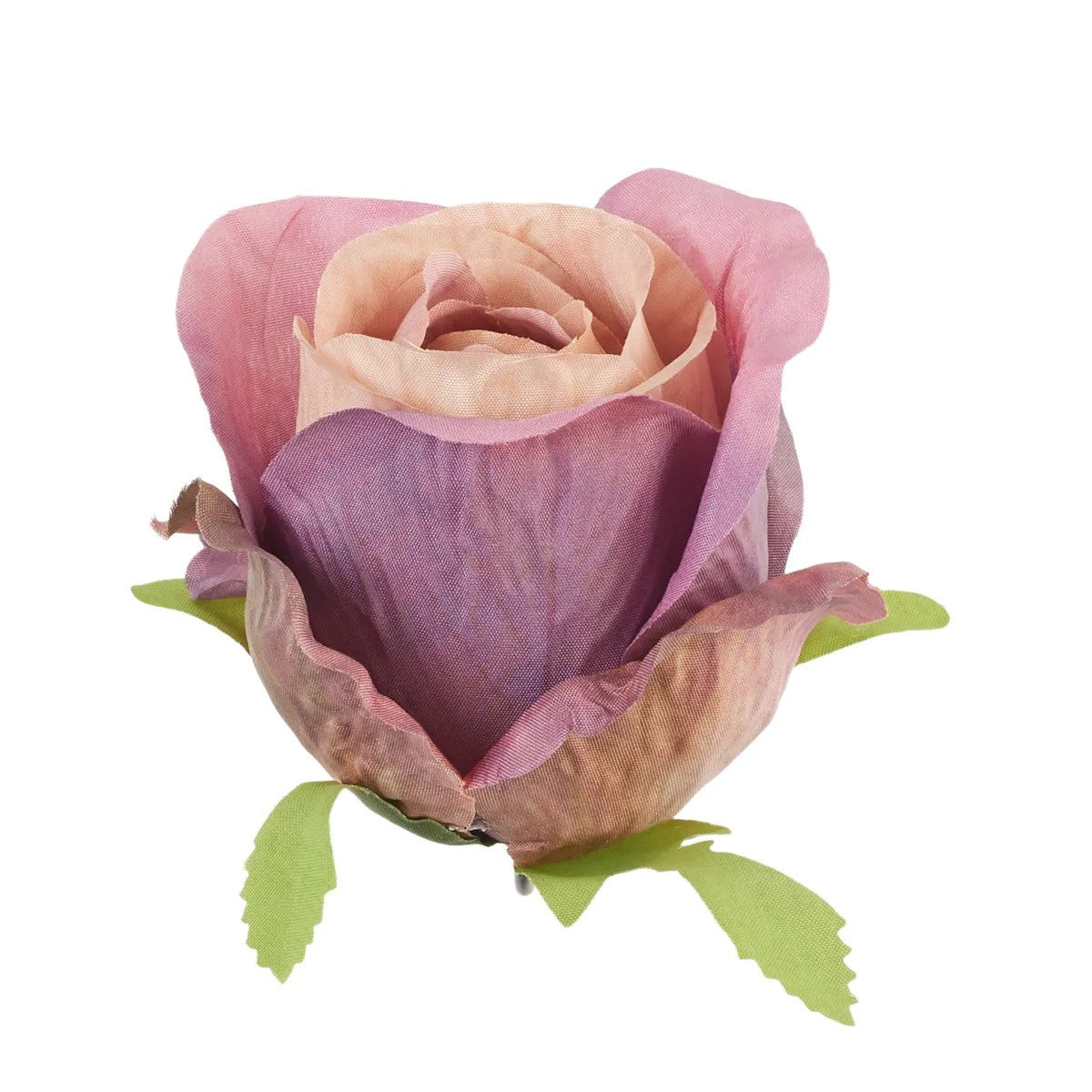 Violetti/vaaleanpunainen tekoruusun kukkapää, 7 cm