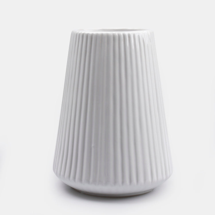 Keraaminen maljakko Valkoinen - Tekokukat.fi