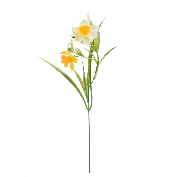 Narsissi tekokukka keltainen/valkoinen - Tekokukat.fi
