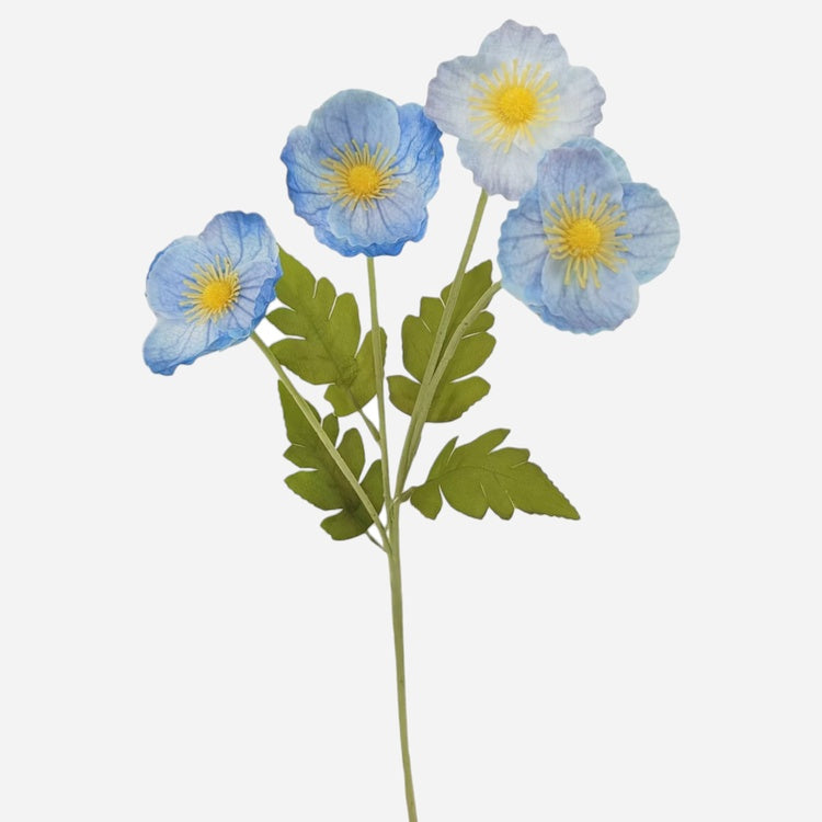 Anemone x 4 tekokukka vaaleansininen - Tekokukat.fi