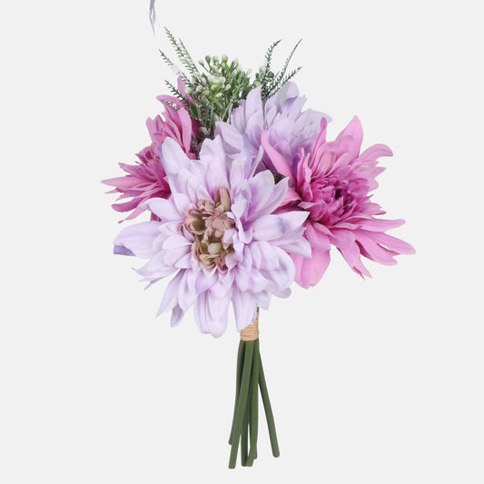 Dahlia-kimppu tekokukkakimppu t.t. pink / t.t. lila - Tekokukat.fi