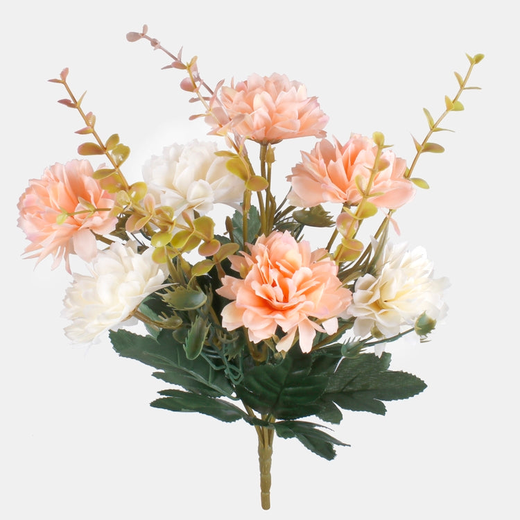 Dahlia pensas tekokukkakimppu persikka/kermainen - Tekokukat.fi