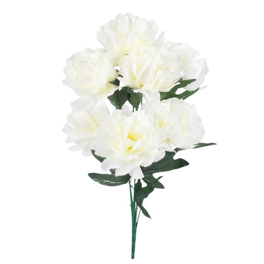 Dahlia x 7 tekokukkakimppu kermainen/keltainen - Tekokukat.fi