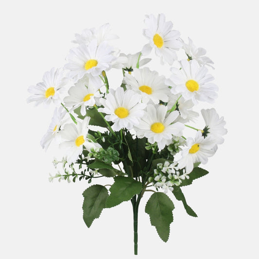 Daisy x 7 tekokukkakimppu valkoinen - Tekokukat.fi