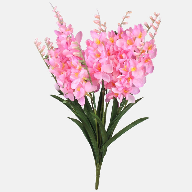 Freesia-kimppu x 12 tekokukkakimppu vaaleanpunainen - Tekokukat.fi
