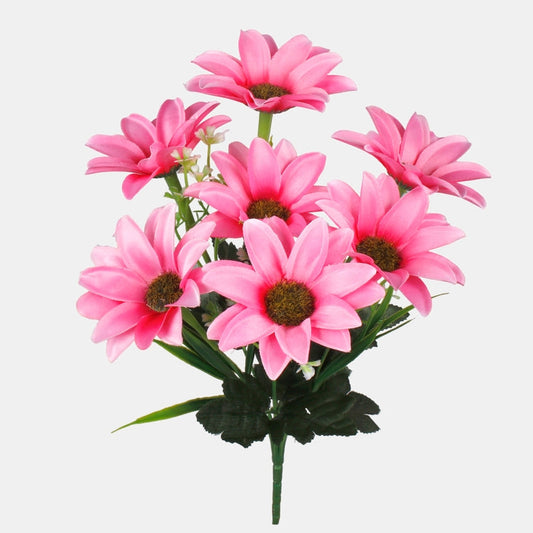 Gerbera x 7 tekokukkakimppu vaaleanpunainen - Tekokukat.fi