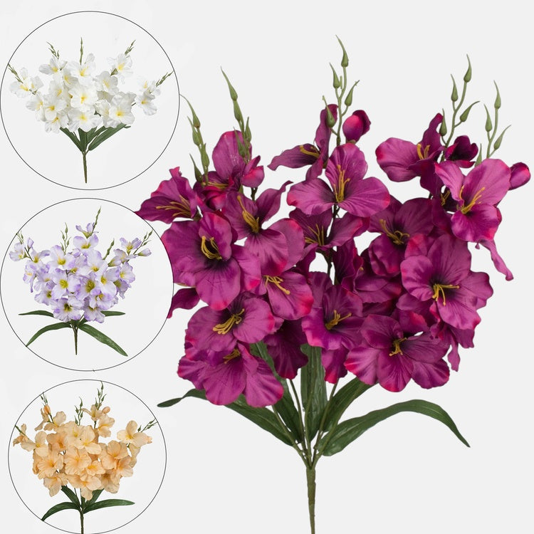 Gladioli x 5 tekokukkakimppu satunnainen väri 2 - Tekokukat.fi