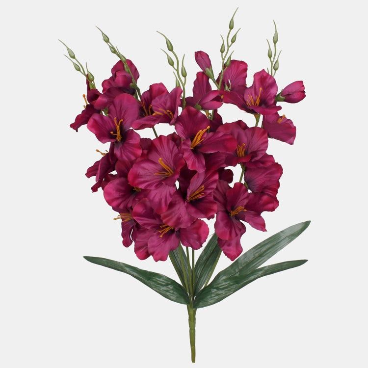 Gladioli x 5 tekokukkakimppu t.t. burgundia - Tekokukat.fi