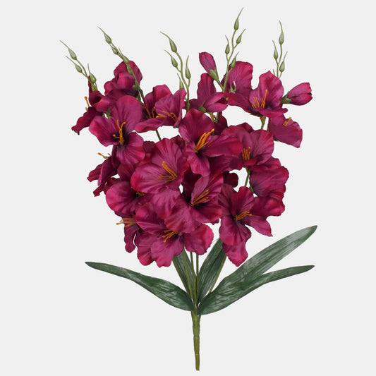 Gladioli x 5 tekokukkakimppu t.t. burgundia - Tekokukat.fi