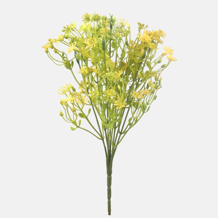 Gypsophila-kimppu tekokukkakimppu keltainen - Tekokukat.fi