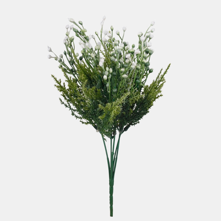 Heather tekokukkakimppu valkoinen - Tekokukat.fi