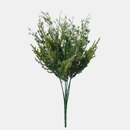 Heather tekokukkakimppu valkoinen - Tekokukat.fi