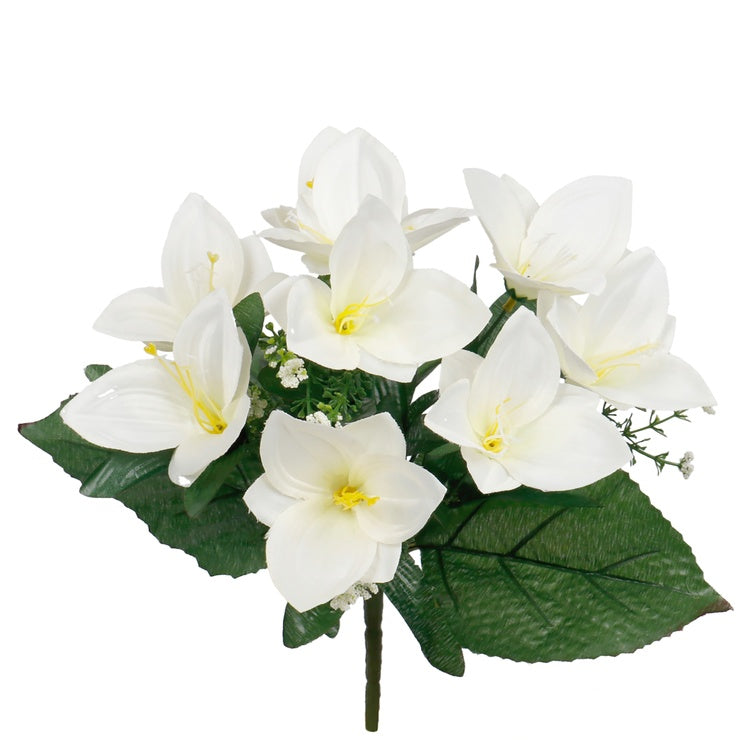 Hellebore x 9 tekokukkakimppu kermainen - Tekokukat.fi