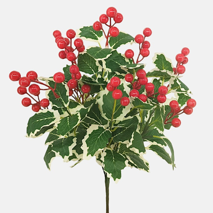 Holly marjoilla x 12 tekokukkakimppu punainen - Tekokukat.fi