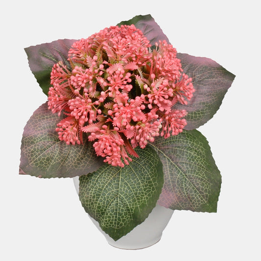 Hortensia tekokukkakimppu vaaleanpunainen - Tekokukat.fi