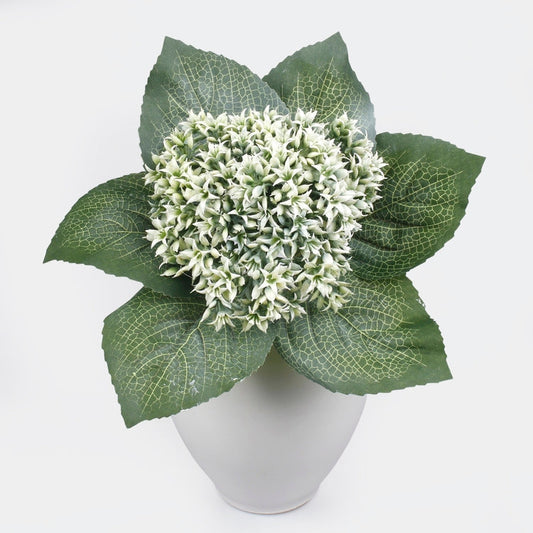 Hortensia tekokukkakimppu valkoinen - Tekokukat.fi