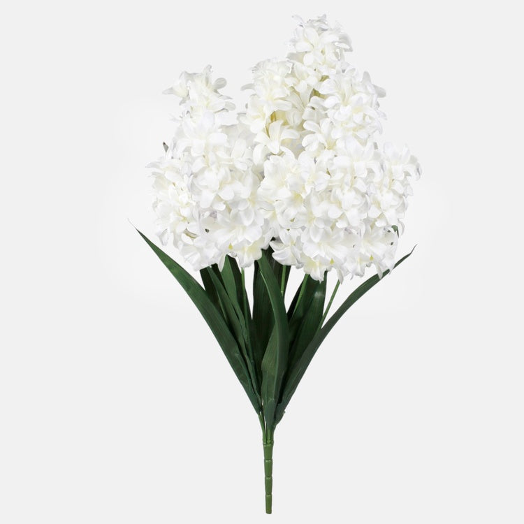 Hyasintti x 7 tekokukkakimppu valkoinen - Tekokukat.fi