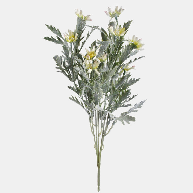 Kamomilla tekokukkakimppu vaaleanvihreä - Tekokukat.fi