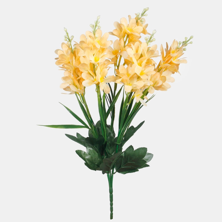 Keltainen gillyflower tekokukkakimppu 40 cm - Tekokukat