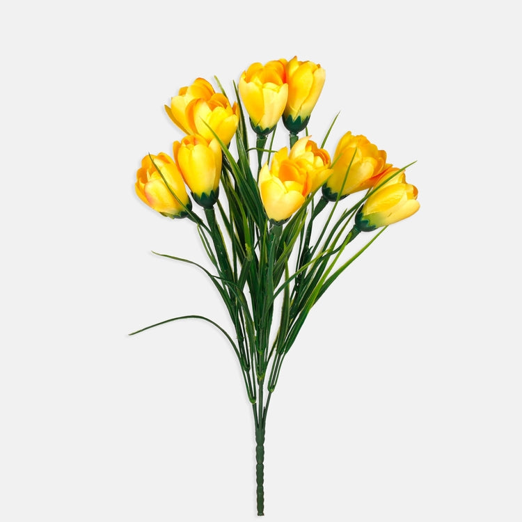 Krokus x 5 tekokukkakimppu keltainen - Tekokukat.fi