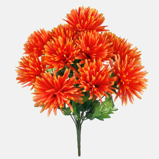 Krysanteemi x 11 tekokukkakimppu oranssi - Tekokukat.fi
