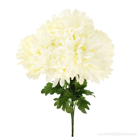 Krysanteemi x 9 tekokukkakimppu kermainen - Tekokukat.fi