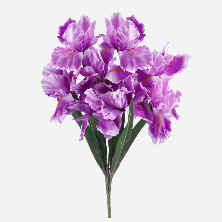 Laventelinvärinen iris tekokukkakimppu 63 cm - Tekokukat