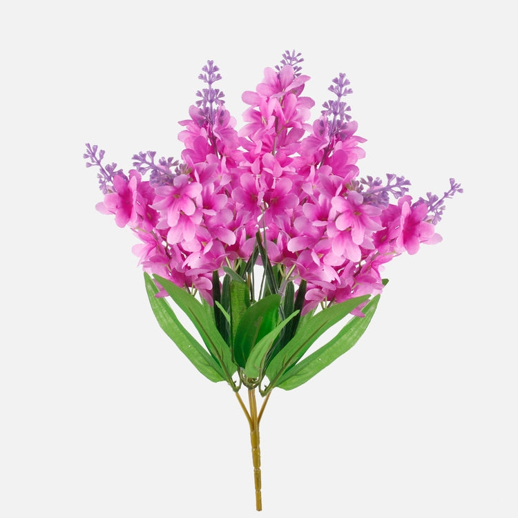 Liilanvärinen lilja tekokukkakimppu 38 cm - Tekokukat