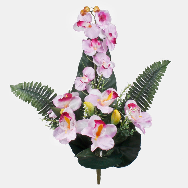 Liilanvärinen orkidea tekokukkakimppu 68 cm - Tekokukat