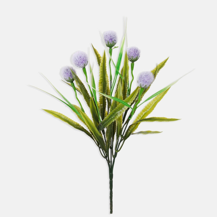 Liilanvärinen tekokukkakimppu 34 cm - Tekokukat