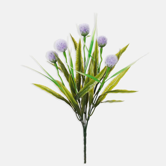 Liilanvärinen tekokukkakimppu 34 cm - Tekokukat